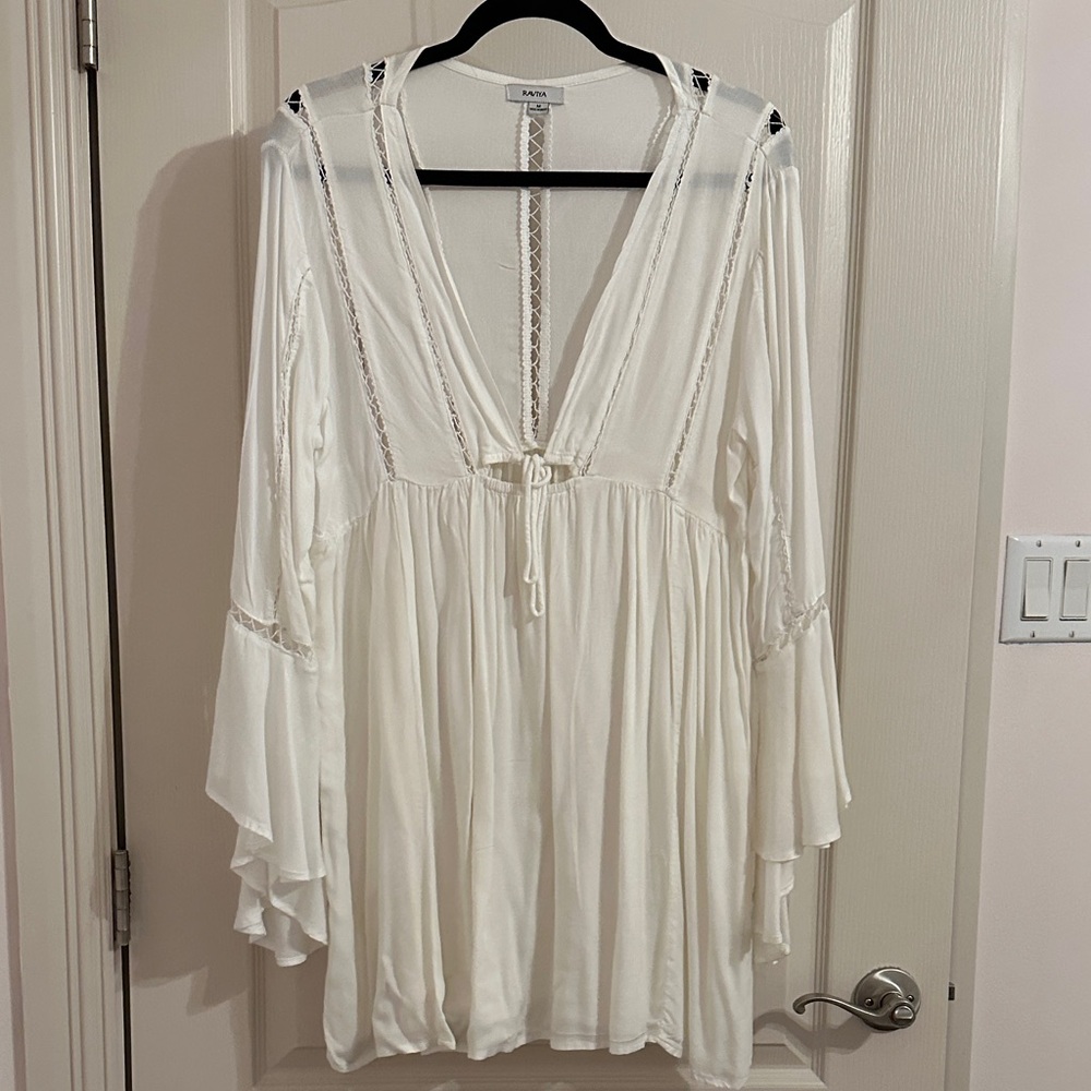 Raviya White Swim Coverup